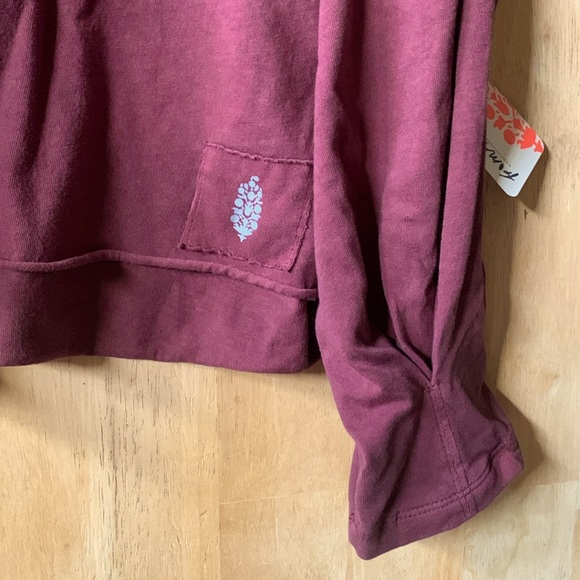 FP MOVEMENT Inspire Layer Long Sleeve Top Oxblood Washed Burgundy - Picture 5 of 8